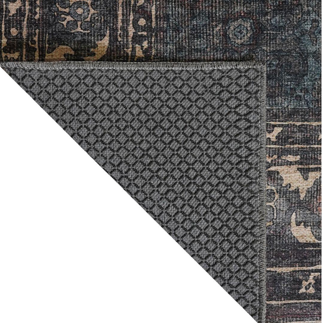 Machine Washable Area Rug, Charcoal - Eco-Friendly Recycled Material - SAP-P1103-MUL-2X3-4.1.1 - Arconiz