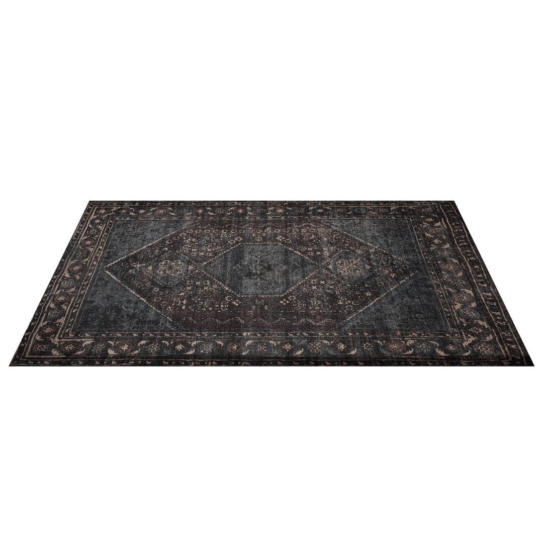 Machine Washable Area Rug, Charcoal - Eco-Friendly Recycled Material - SAP-P1103-MUL-2X3-4.1.1 - Arconiz
