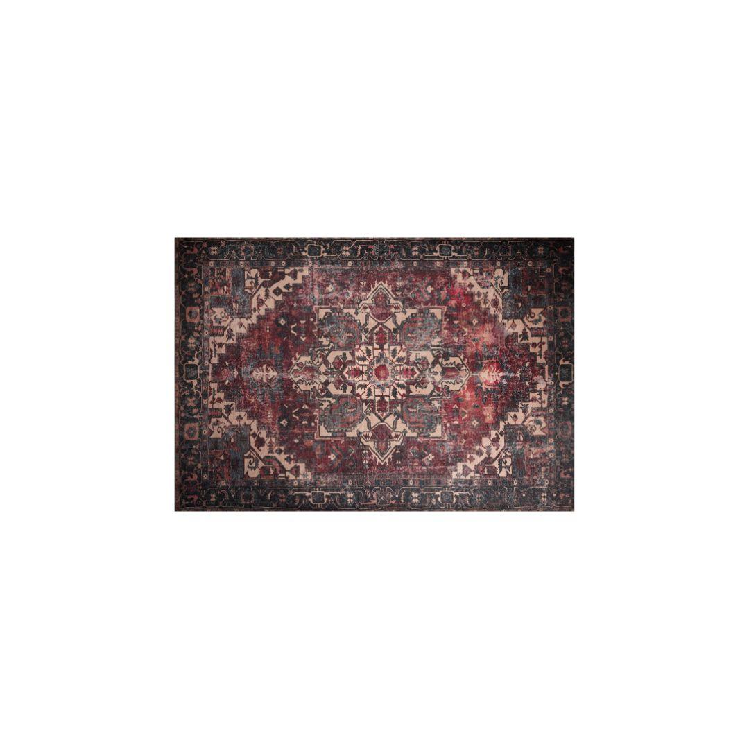 Machine Washable Burgundy Vintage Area Rug - SAP-P1103-MUL-2X3-5.1.1 - Arconiz