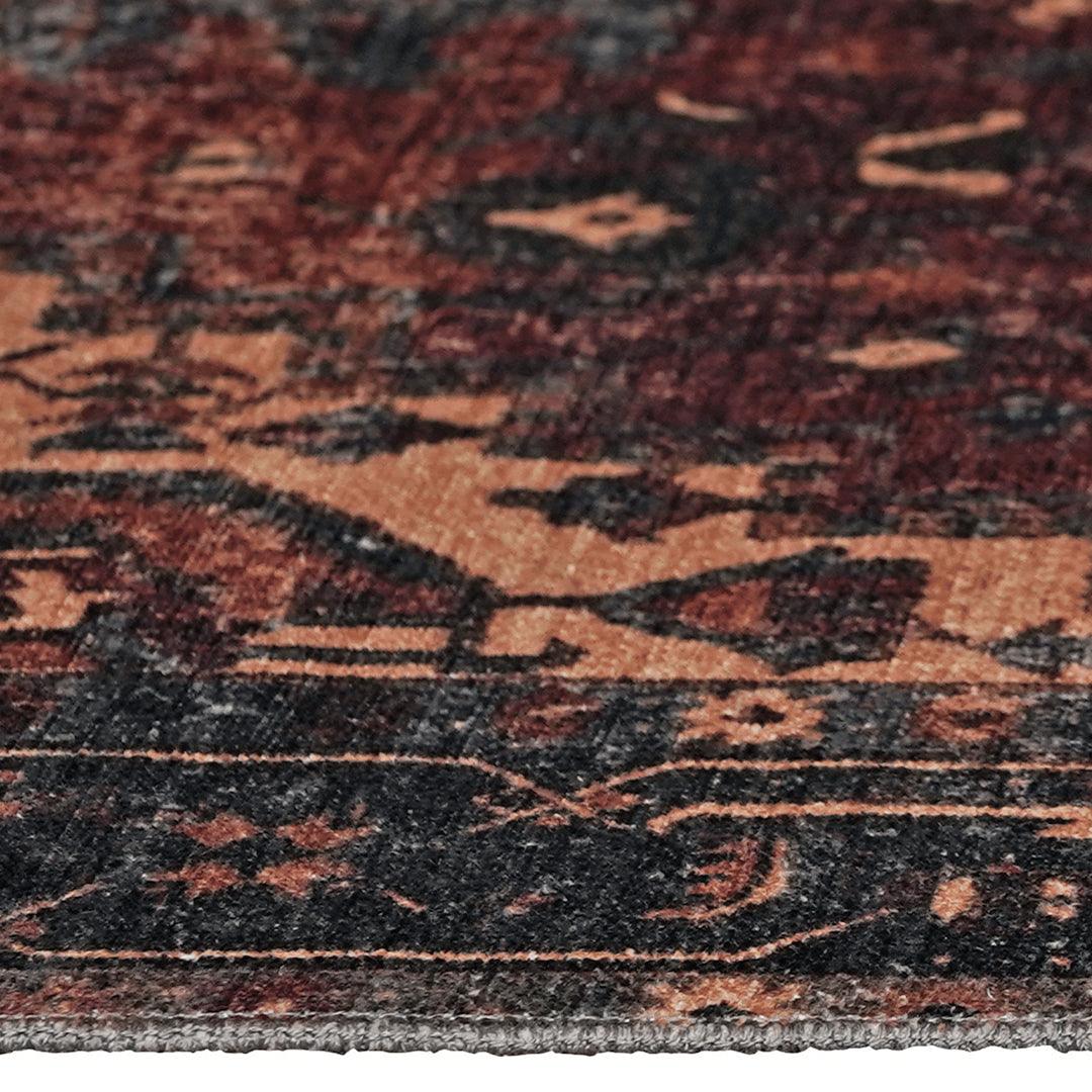 Machine Washable Burgundy Vintage Area Rug - SAP-P1103-MUL-2X3-5.1.1 - Arconiz