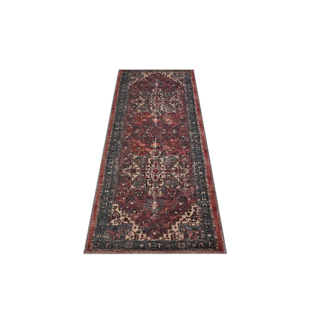Machine Washable Burgundy Vintage Area Rug - SAP-P1103-MUL-2X3-5.1.1 - Arconiz