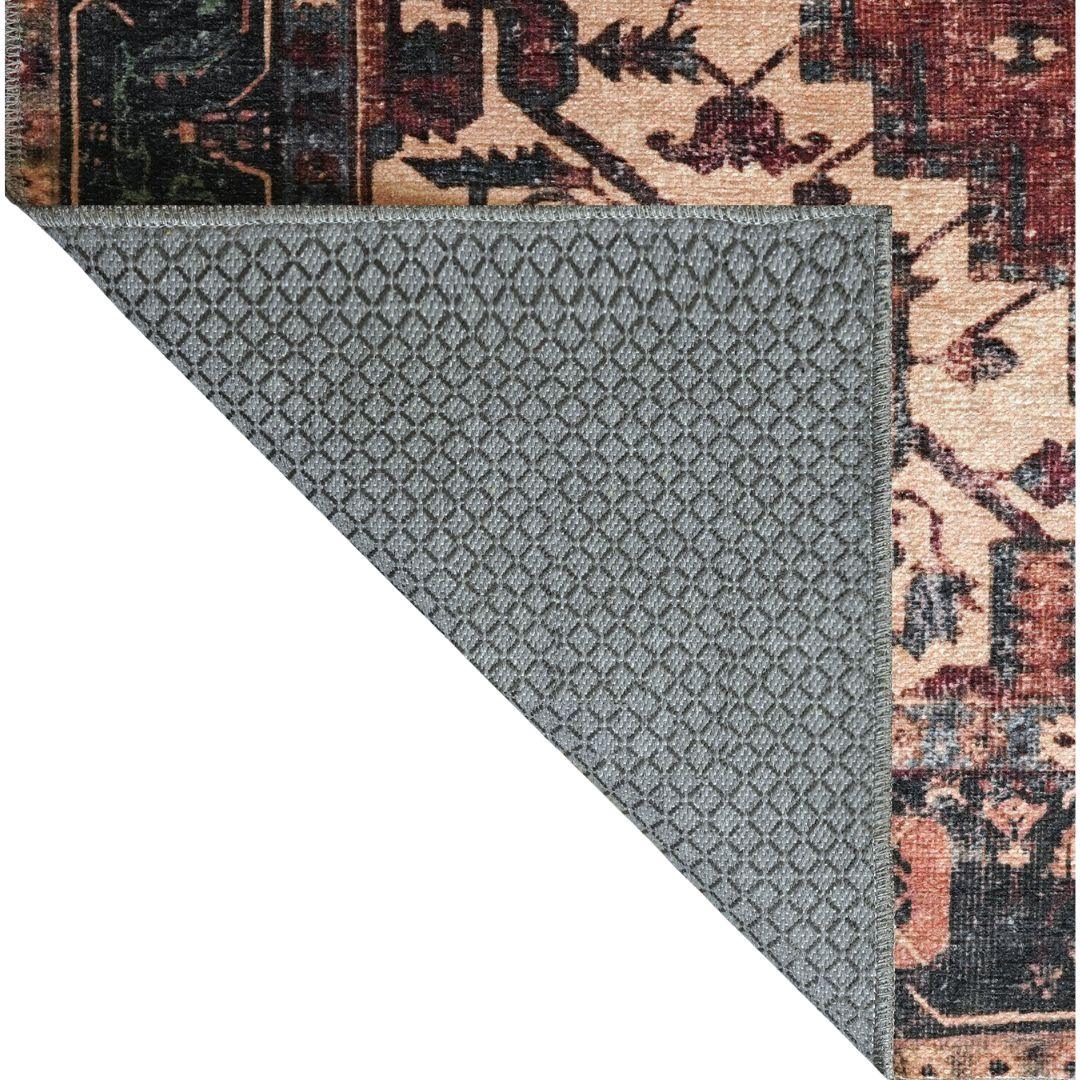 Machine Washable Burgundy Vintage Area Rug - SAP-P1103-MUL-2X3-5.1.1 - Arconiz