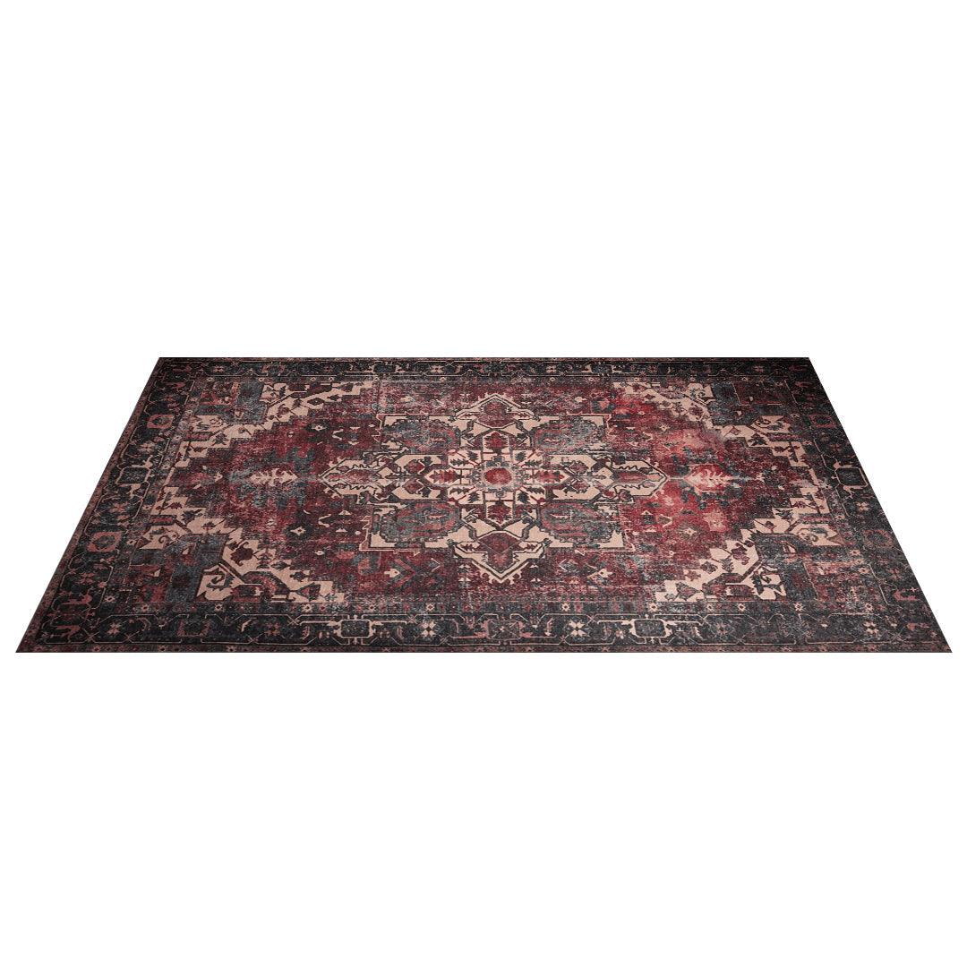 Machine Washable Burgundy Vintage Area Rug - SAP-P1103-MUL-2X3-5.1.1 - Arconiz