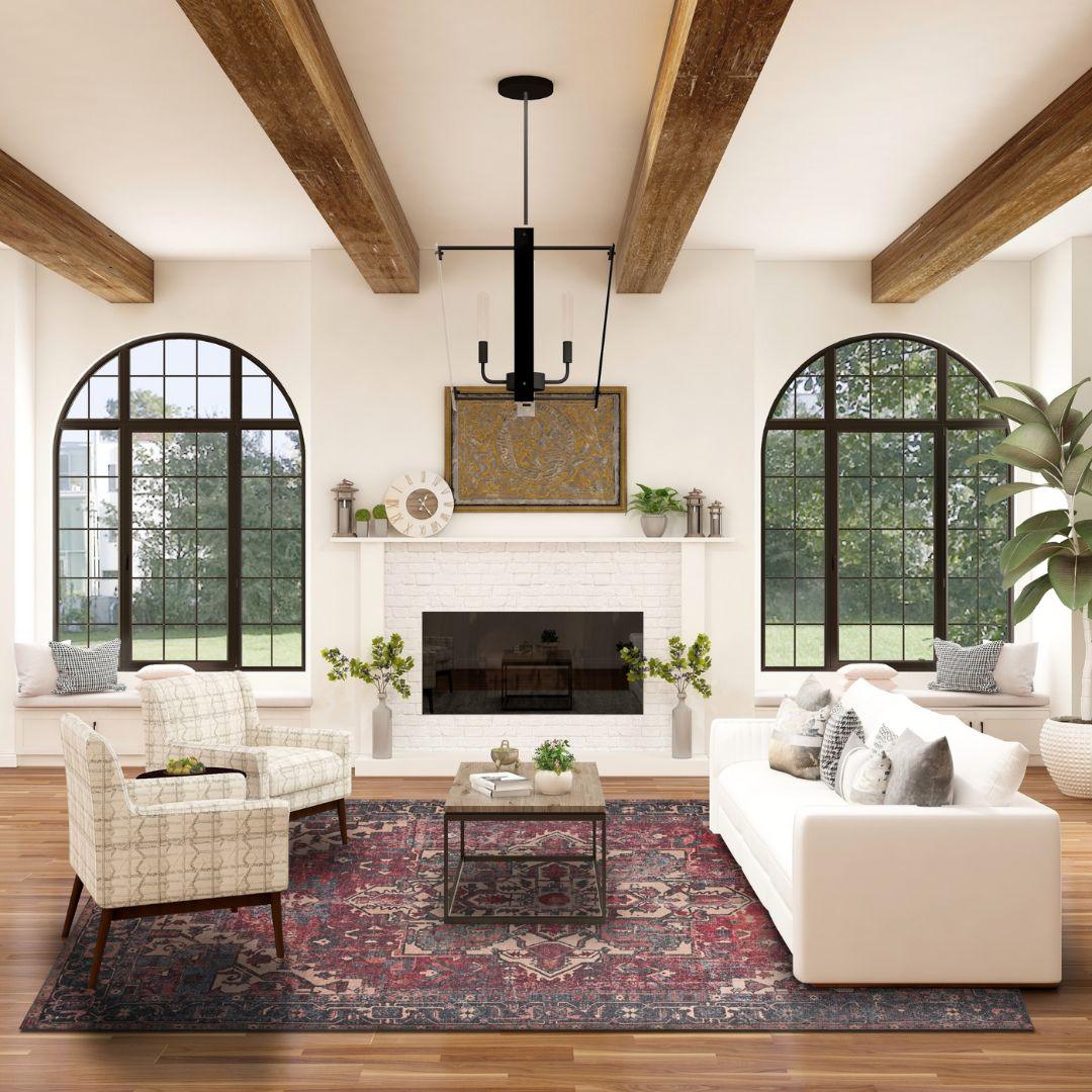 Machine Washable Burgundy Vintage Area Rug - SAP-P1103-MUL-2X3-5.1.1 - Arconiz