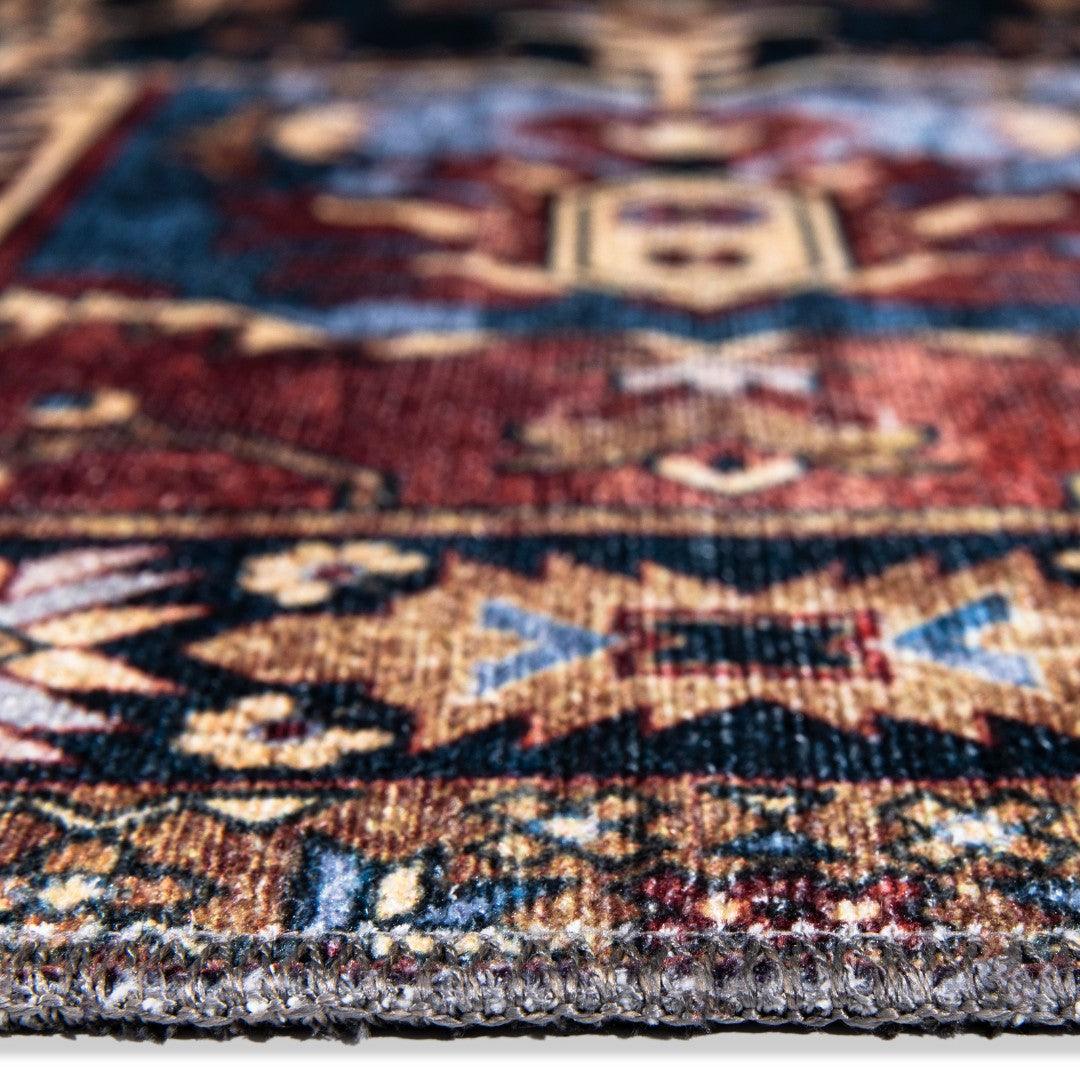 Machine Washable Burgundy Area Rug, Eco-friendly - SAP-P1128-MUL-2X3-5.1.1 - Arconiz