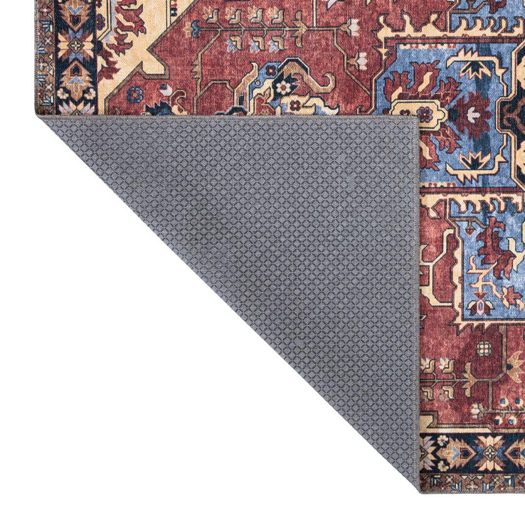 Machine Washable Burgundy Area Rug, Eco-friendly - SAP-P1128-MUL-2X3-5.1.1 - Arconiz