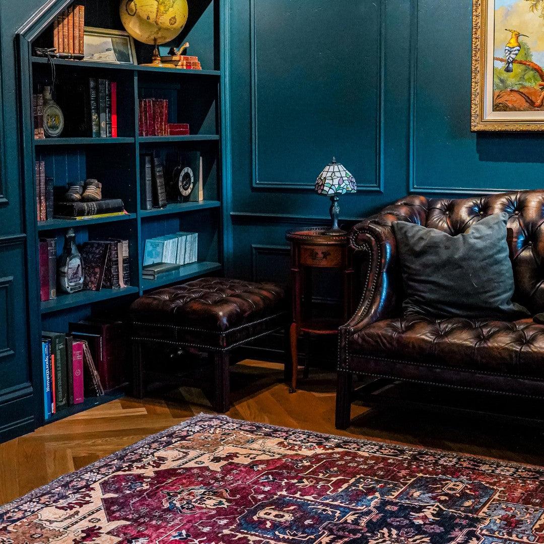 Machine Washable Burgundy Area Rug, Eco-friendly - SAP-P1128-MUL-2X3-5.1.1 - Arconiz