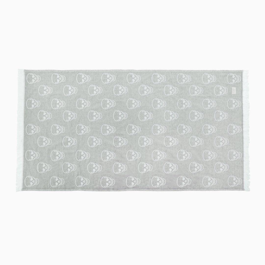 Luxurious Turkish Cotton Beach Towel - Skull Design Grey - I7-C57I-XH6B - Arconiz