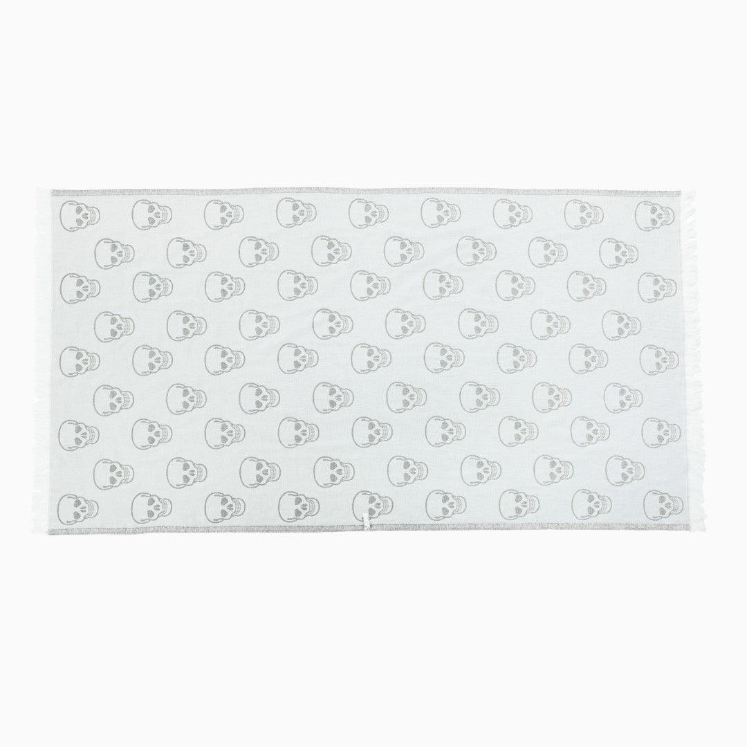 Luxurious Turkish Cotton Beach Towel - Skull Design Grey - I7-C57I-XH6B - Arconiz
