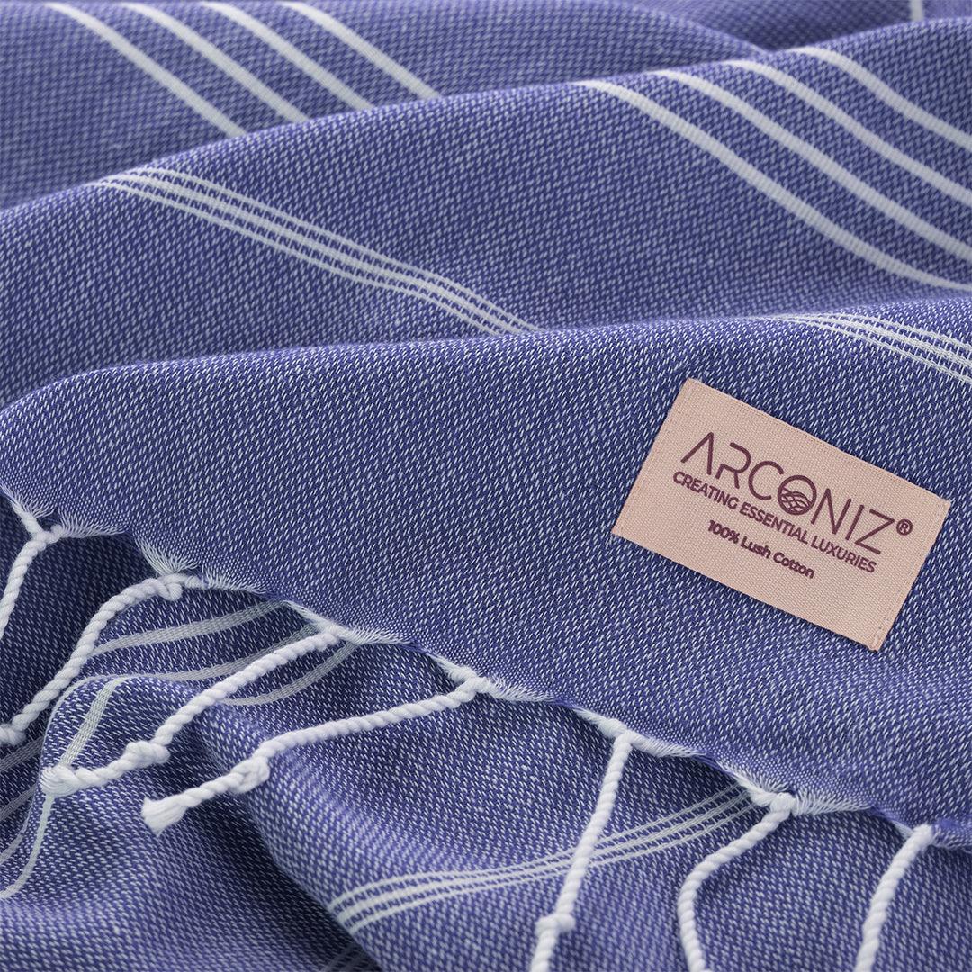 Luxurious Turkish Cotton Beach Towel Set (2 Pack) Blue - Sul-Pest-285-95175-2S-Blue - Arconiz