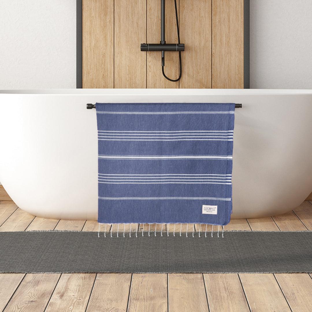 Luxurious Turkish Cotton Beach Towel Set (2 Pack) Blue - Sul-Pest-285-95175-2S-Blue - Arconiz