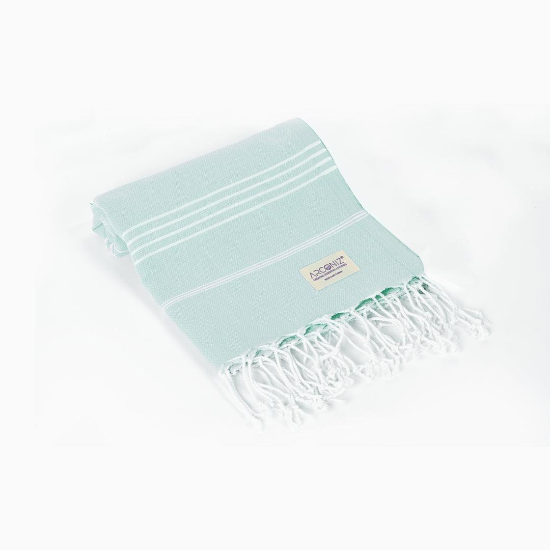 Luxurious Turkish Cotton Beach Towel Aqua - HS-20N6-NPSR - Arconiz