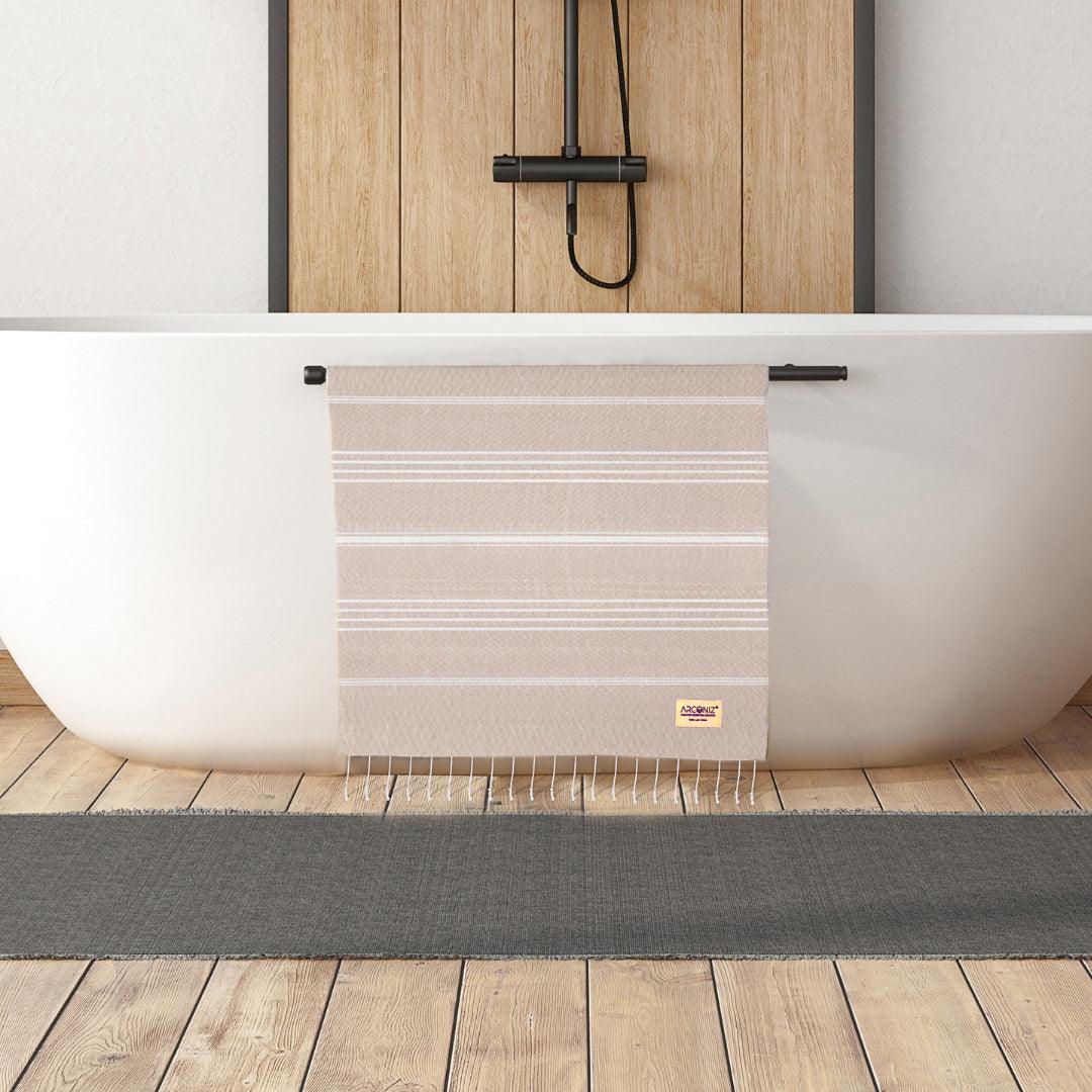 Luxurious Turkish Cotton Beach Towel Set (2 Pack) Beige - Sul-Pest-285-95175-2S-Beige - Arconiz