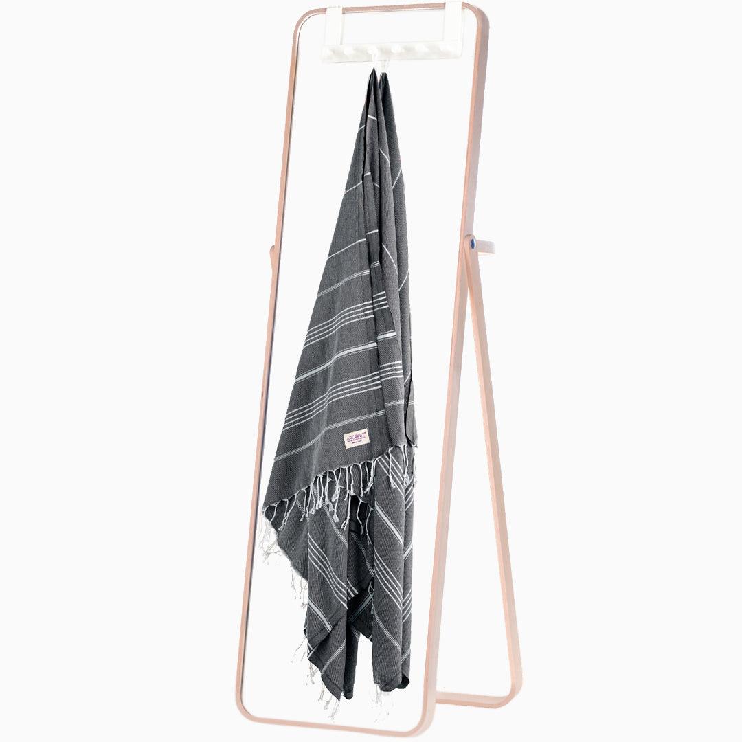 Luxurious Turkish Cotton Beach Towel Set (2 Pack) Black - Sul-Pest-285-95175-2S-Black - Arconiz