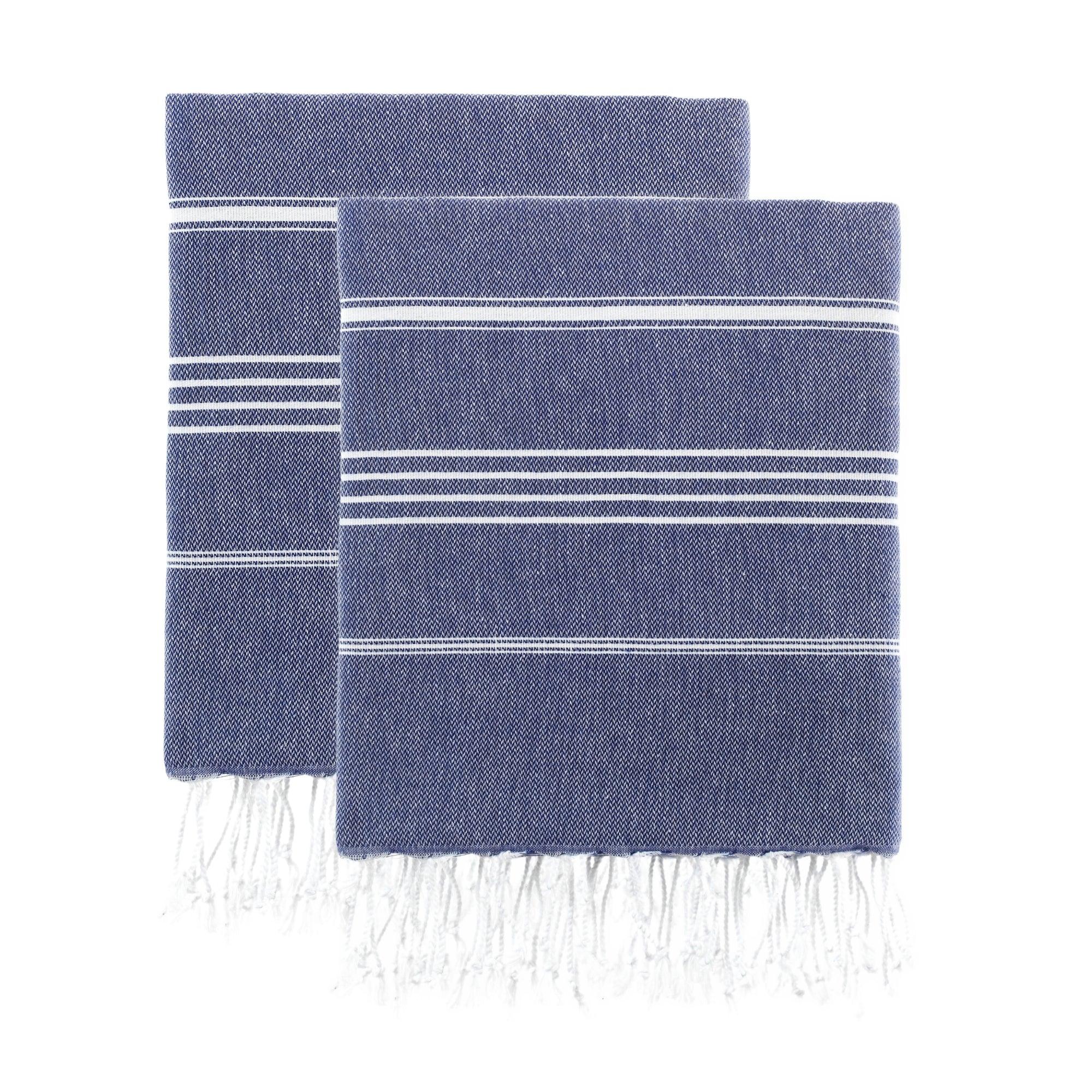 Luxurious Turkish Cotton Beach Towel Set (2 Pack) Blue - Sul-Pest-285-95175-2S-Blue - Arconiz