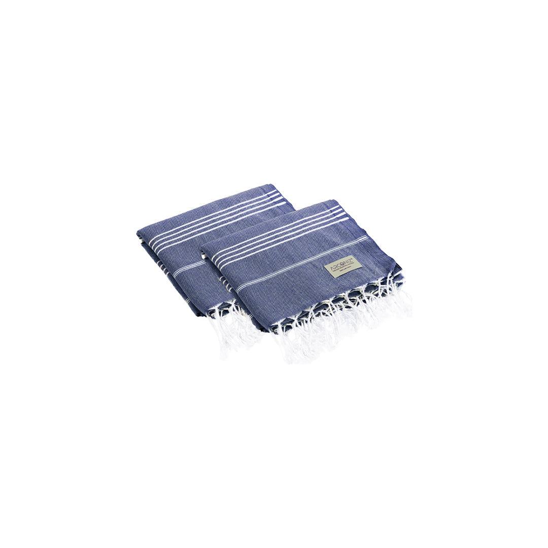 Luxurious Turkish Cotton Beach Towel Set (2 Pack) Blue - Sul-Pest-285-95175-2S-Blue - Arconiz
