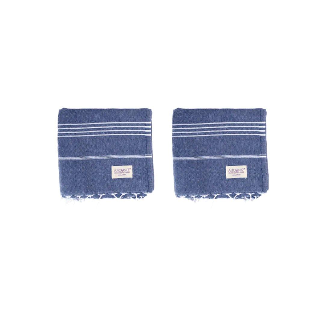 Luxurious Turkish Cotton Beach Towel Set (2 Pack) Blue - Sul-Pest-285-95175-2S-Blue - Arconiz