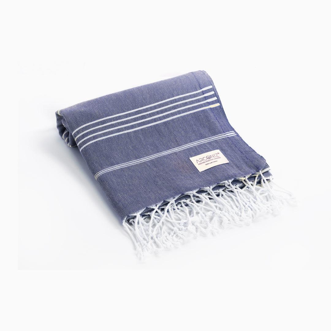 Luxurious Turkish Cotton Beach Towel Blue - A2-KMA5-KA15 - Arconiz