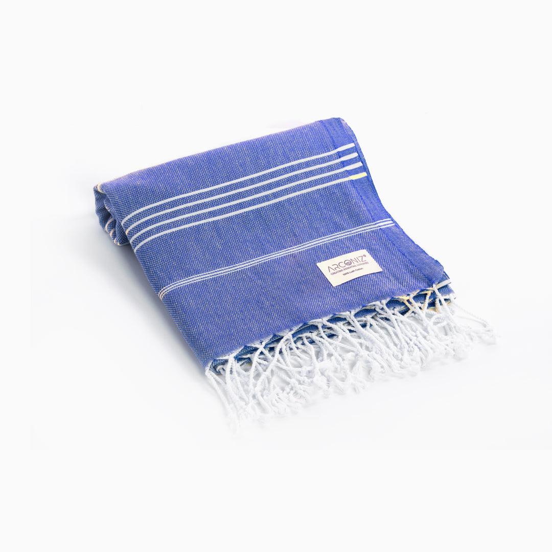 Luxurious Turkish Cotton Beach Towel Light Blue - 0T-SRM0-II8W - Arconiz