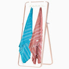 Premium Turkish Cotton Beach Towel Sultan ( Set of 4 Piece ) Turquoise - Dark Coral - BN-E5QD-SU7P - Arconiz