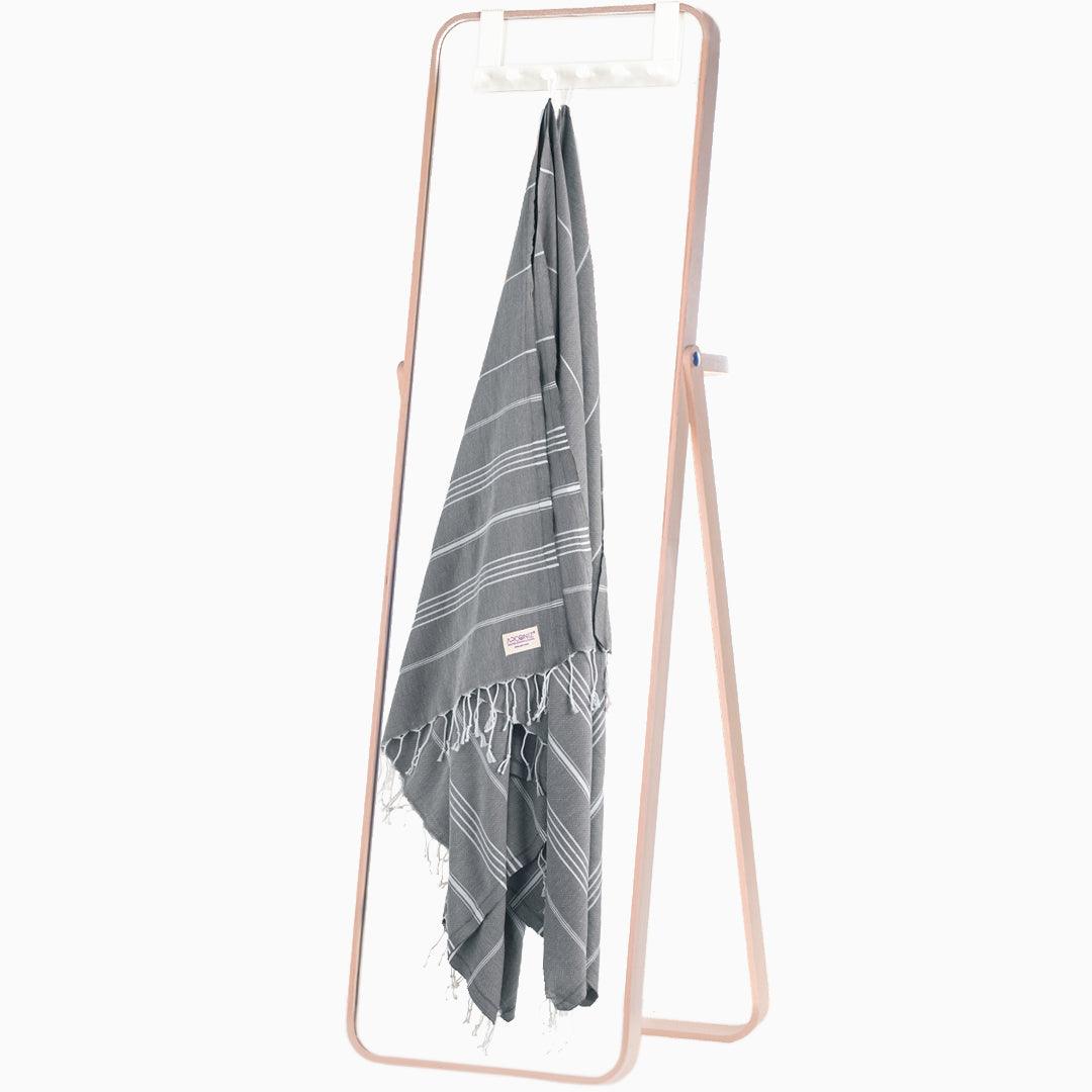 Luxurious Turkish Cotton Beach Towel Dark Grey - CF-U6DG-XGOE - Arconiz