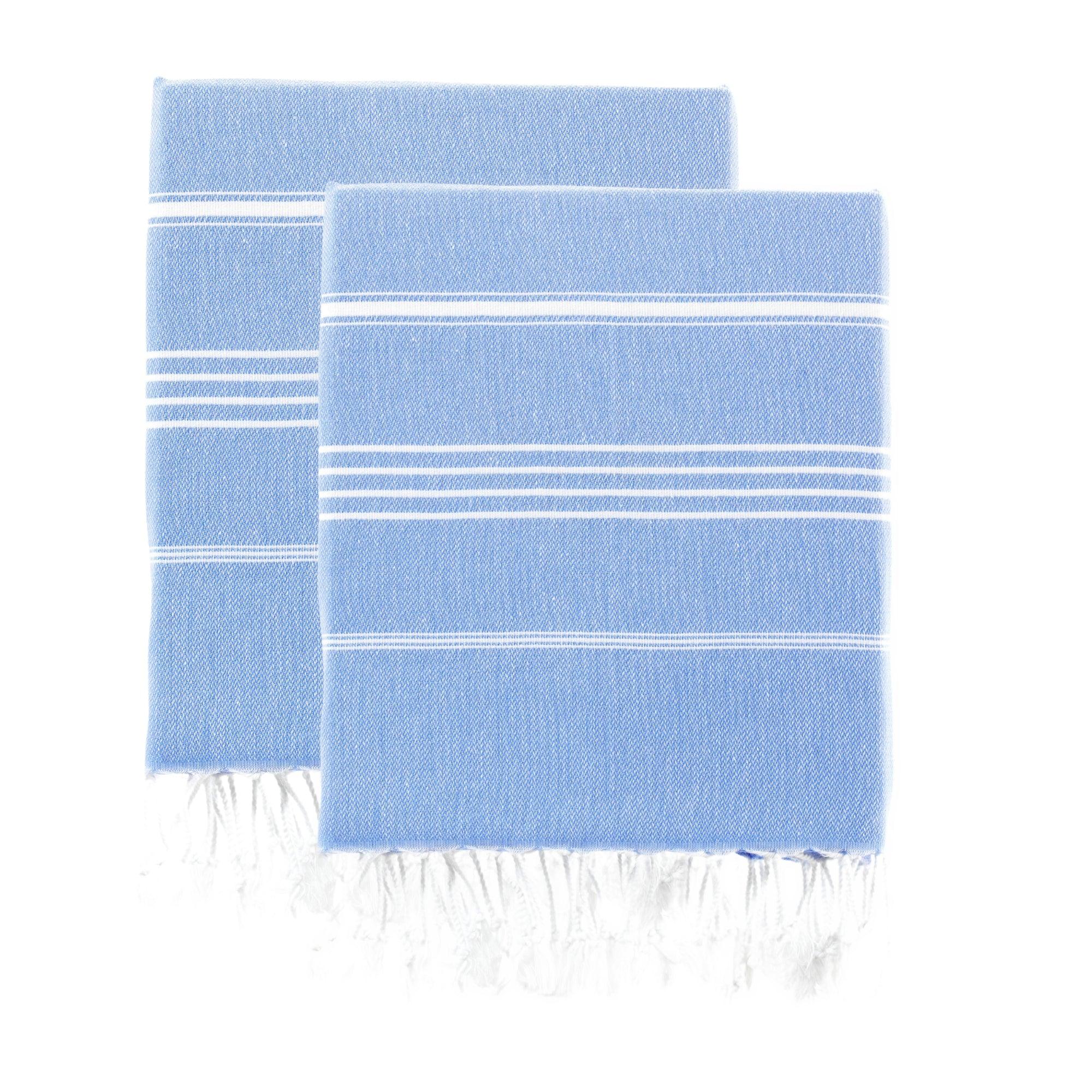 Luxurious Turkish Cotton Beach Towel Set (2 Pack) Light Blue - Sul-Pest-285-95175-2S-LBlue - Arconiz