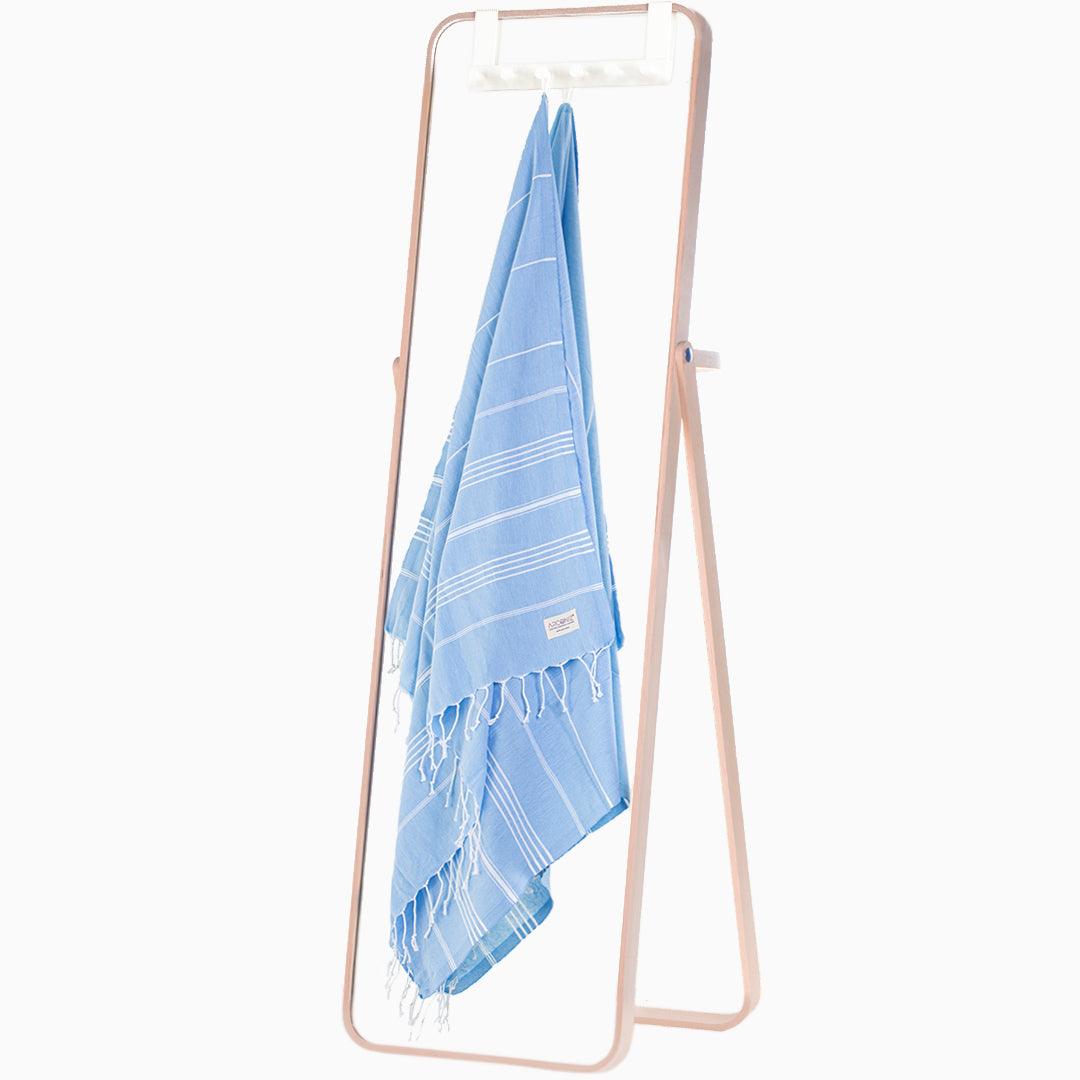 Luxurious Turkish Cotton Beach Towel Air Blue - XO-OWBM-NNNT - Arconiz