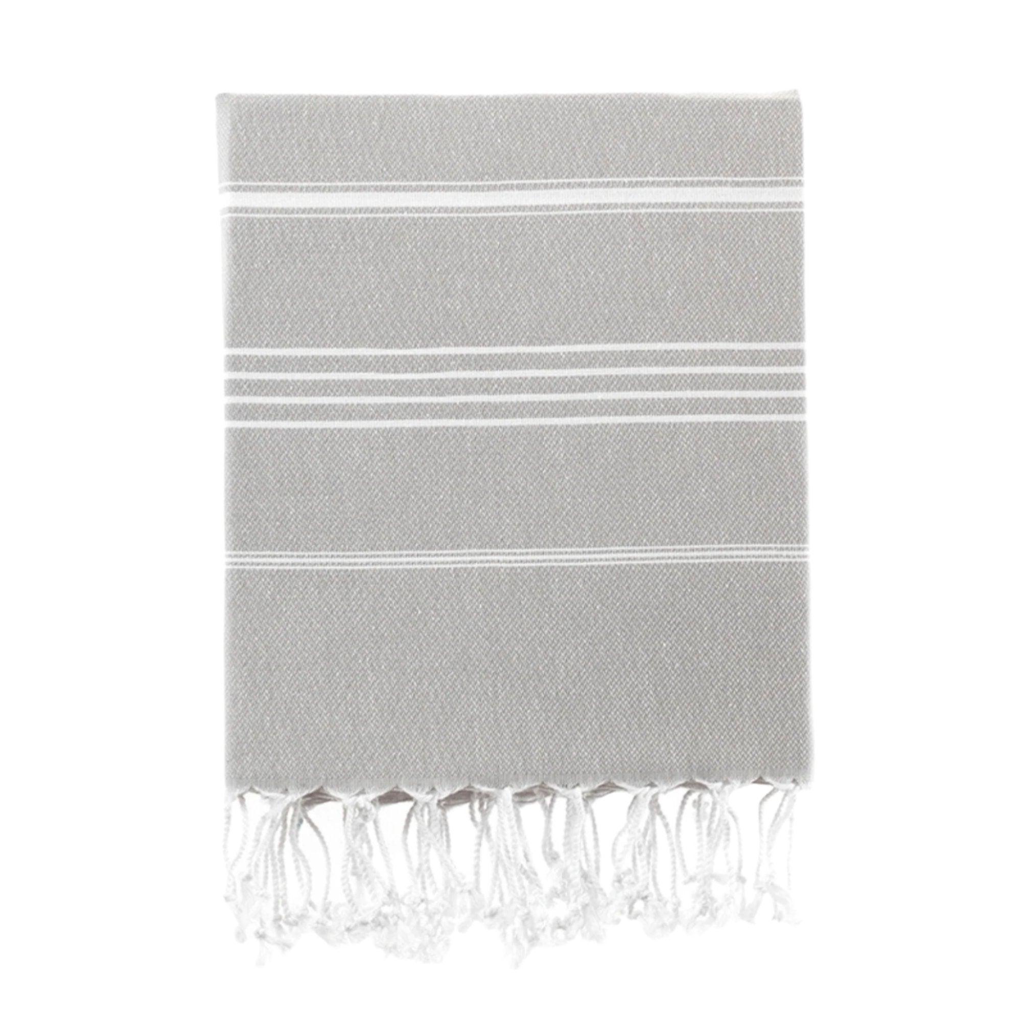 Luxurious Turkish Cotton Beach Towel Light Gray - 0T-SRM0-II8W - Arconiz