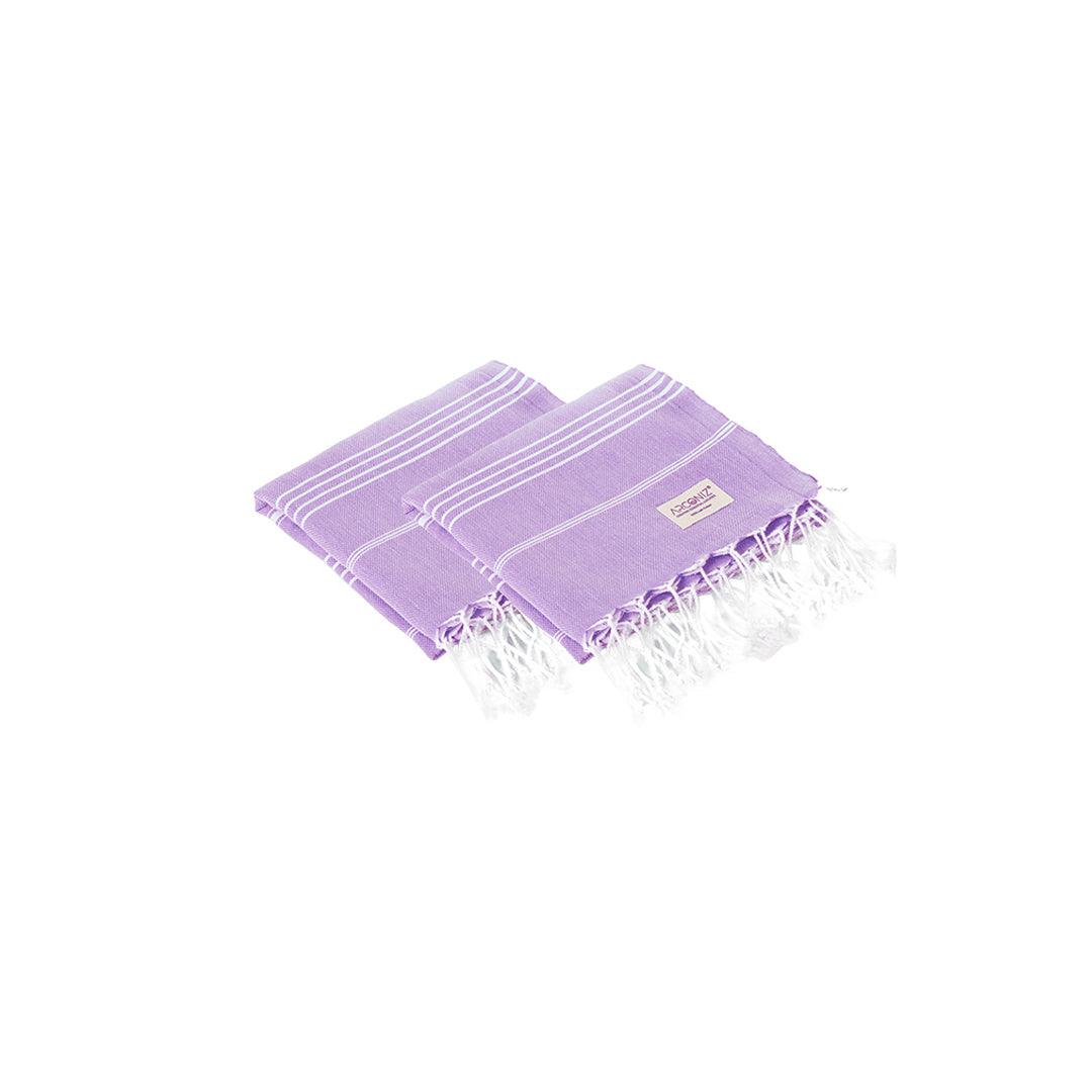 Luxurious Turkish Cotton Beach Towel Set (2 Pack) Lilac - Sul-Pest-285-95175-2S-Lilac - Arconiz