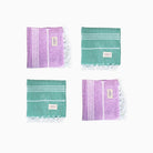 Premium Turkish Cotton Beach Towel Sultan ( Set of 4 Piece ) Purple - Teal - Sul-Pest-285-95175-4S-LL-TL - Arconiz