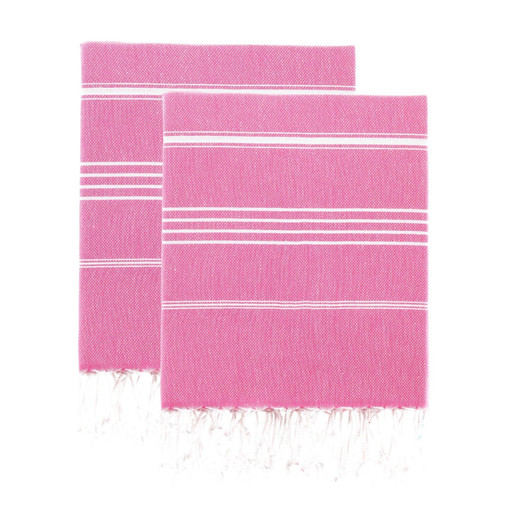 Luxurious Turkish Cotton Beach Towel Set (2 Pack) Pink - Sul-Pest-285-95175-2S-Pink - Arconiz