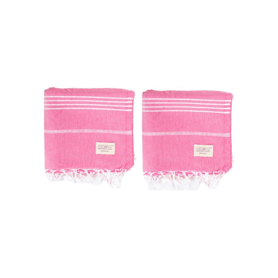 Luxurious Turkish Cotton Beach Towel Set (2 Pack) Pink - Sul-Pest-285-95175-2S-Pink - Arconiz