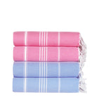 Premium Turkish Cotton Beach Towel Sultan ( Set of 4 Piece ) Light Blue - Pink - Sul-Pest-285-95175-4S-LB-PN - Arconiz