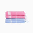 Premium Turkish Cotton Beach Towel Sultan ( Set of 4 Piece ) Light Blue - Pink - Sul-Pest-285-95175-4S-LB-PN - Arconiz