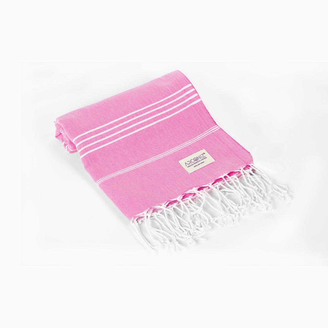 Luxurious Turkish Cotton Beach Towel Pink - 5B-ALB8-IHL0 - Arconiz