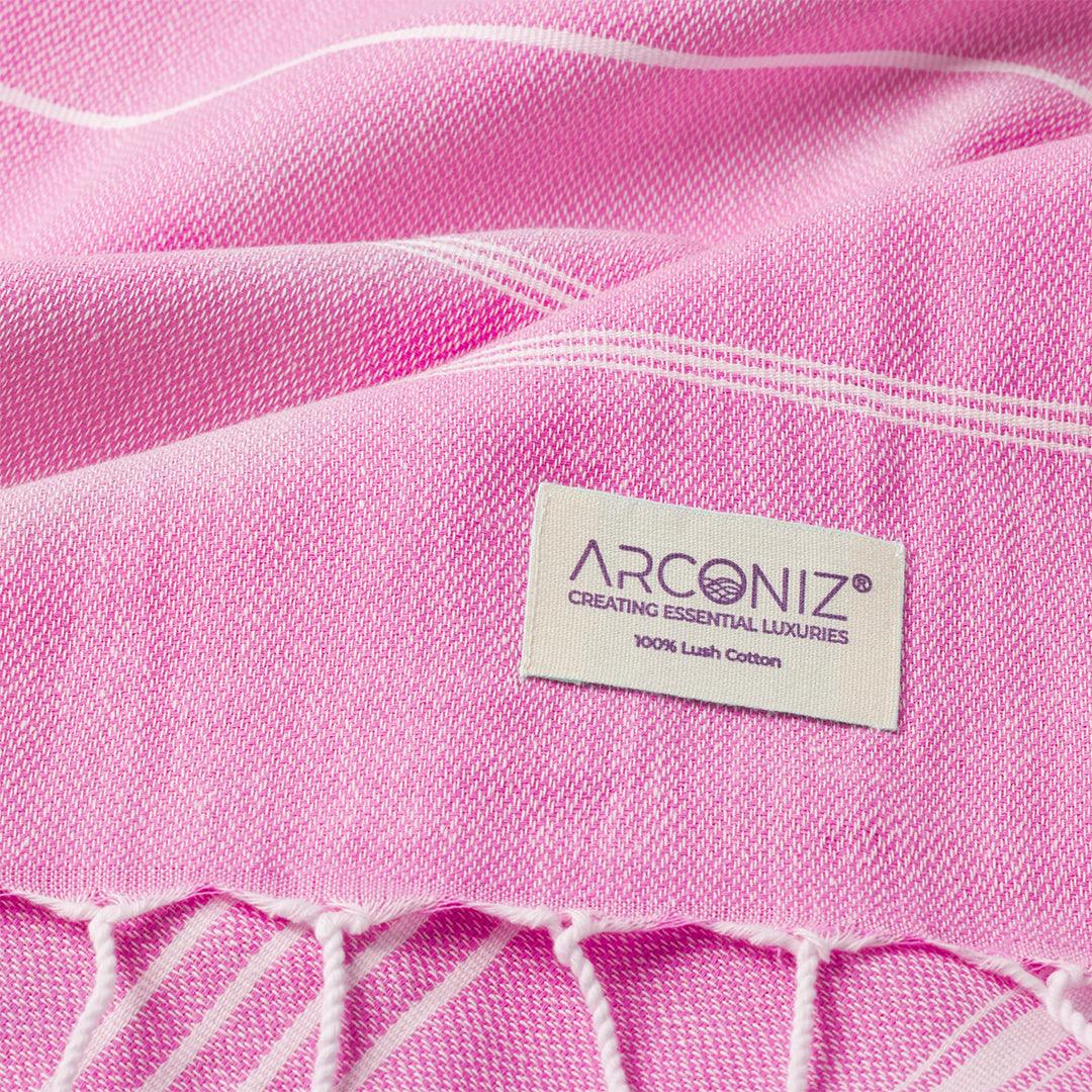 Luxurious Turkish Cotton Beach Towel Pink - 5B-ALB8-IHL0 - Arconiz