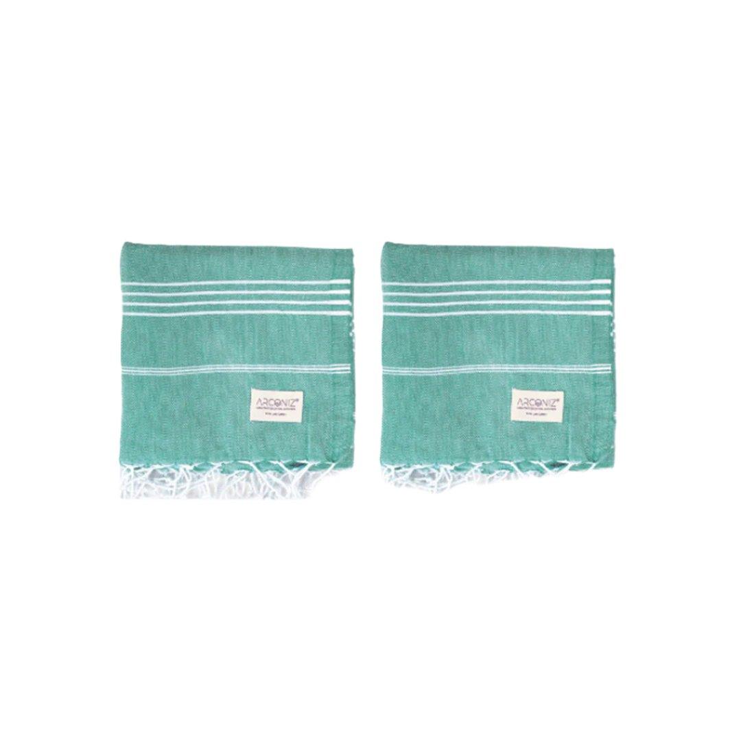 Luxurious Turkish Cotton Beach Towel Set (2 Pack) Teal - Sul-Pest-285-95175-2S-Teal - Arconiz
