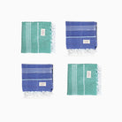 Premium Turkish Cotton Beach Towel Sultan ( Set of 4 Piece ) Air Blue - Teal - Sul-Pest-285-95175-4S-AB-TL - Arconiz