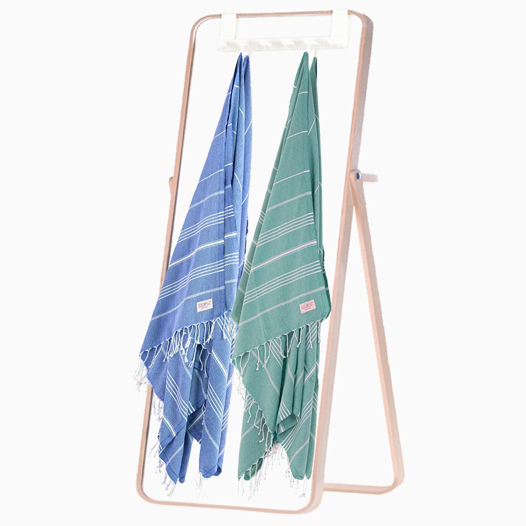 Premium Turkish Cotton Beach Towel Sultan ( Set of 4 Piece ) Air Blue - Teal - Sul-Pest-285-95175-4S-AB-TL - Arconiz