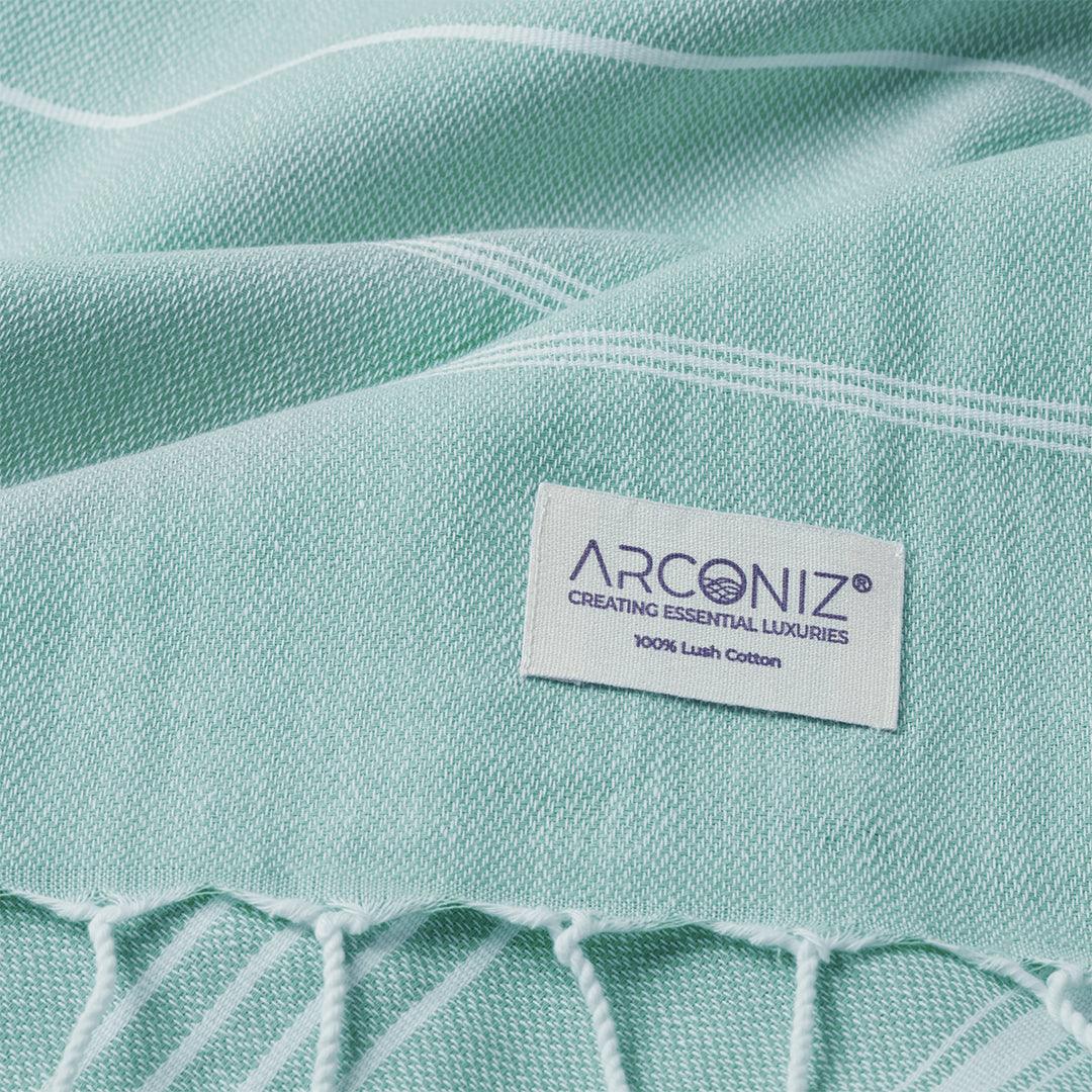 Luxurious Turkish Cotton Beach Towel Teal - CJ-67UD-O35D - Arconiz