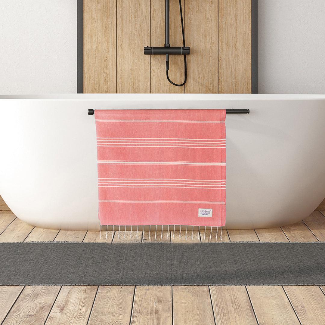 Luxurious Turkish Cotton Beach Towel Set (2 Pack) Terra Cotta - Sul-Pest-285-95175-2S-TCott - Arconiz