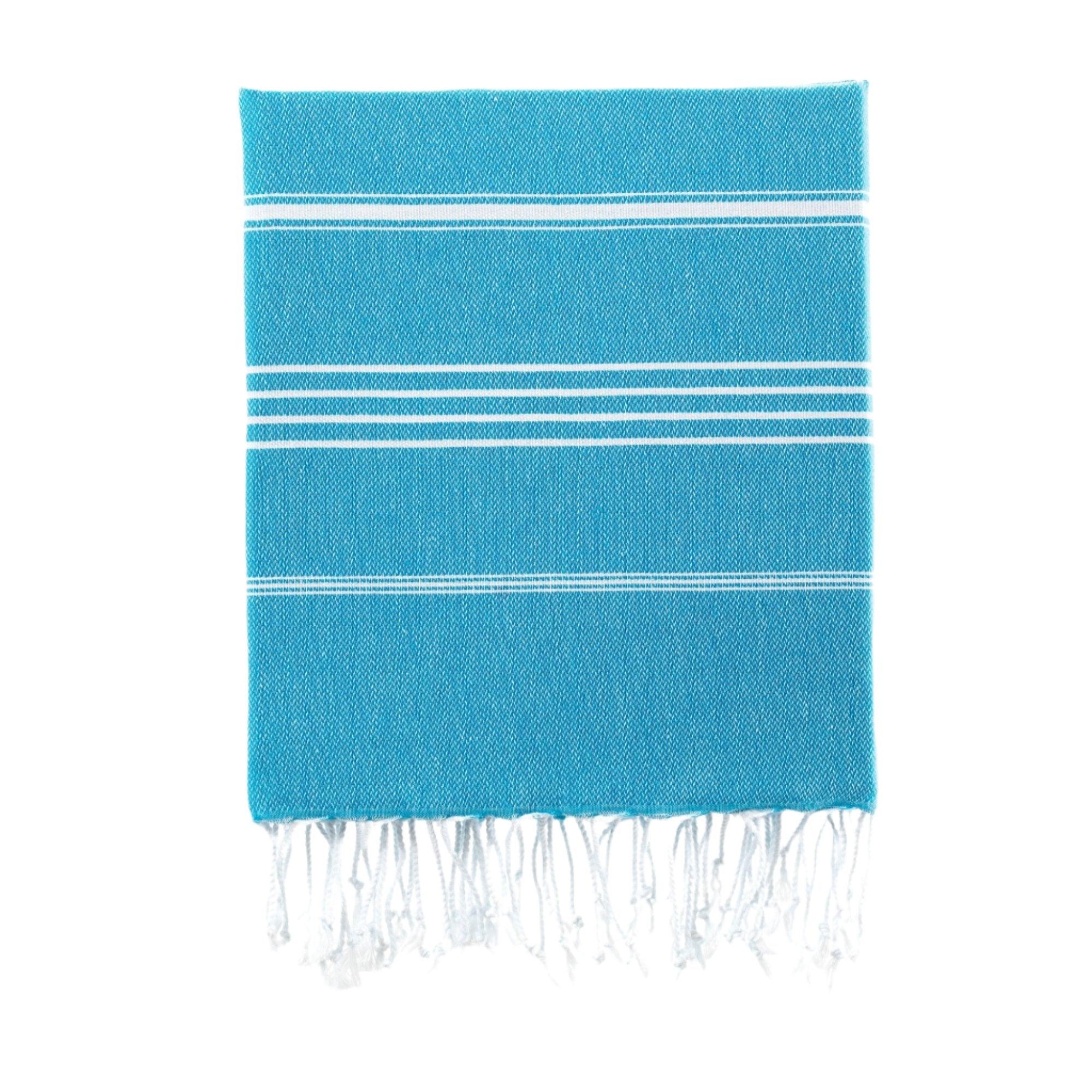 Luxurious Turkish Cotton Beach Towel Turquoise - HH-BY2A-M9OY - Arconiz