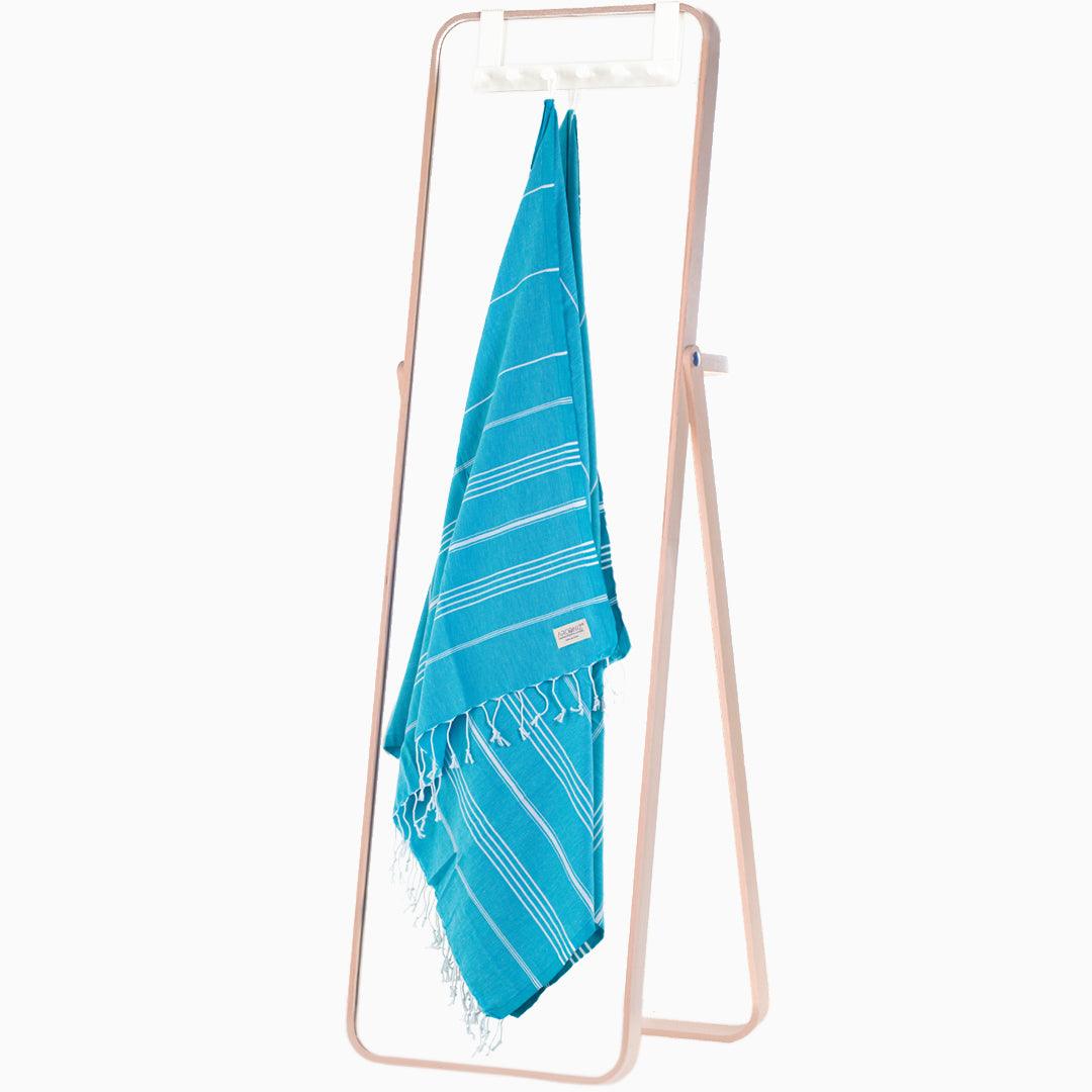 Luxurious Turkish Cotton Beach Towel Turquoise - HH-BY2A-M9OY - Arconiz