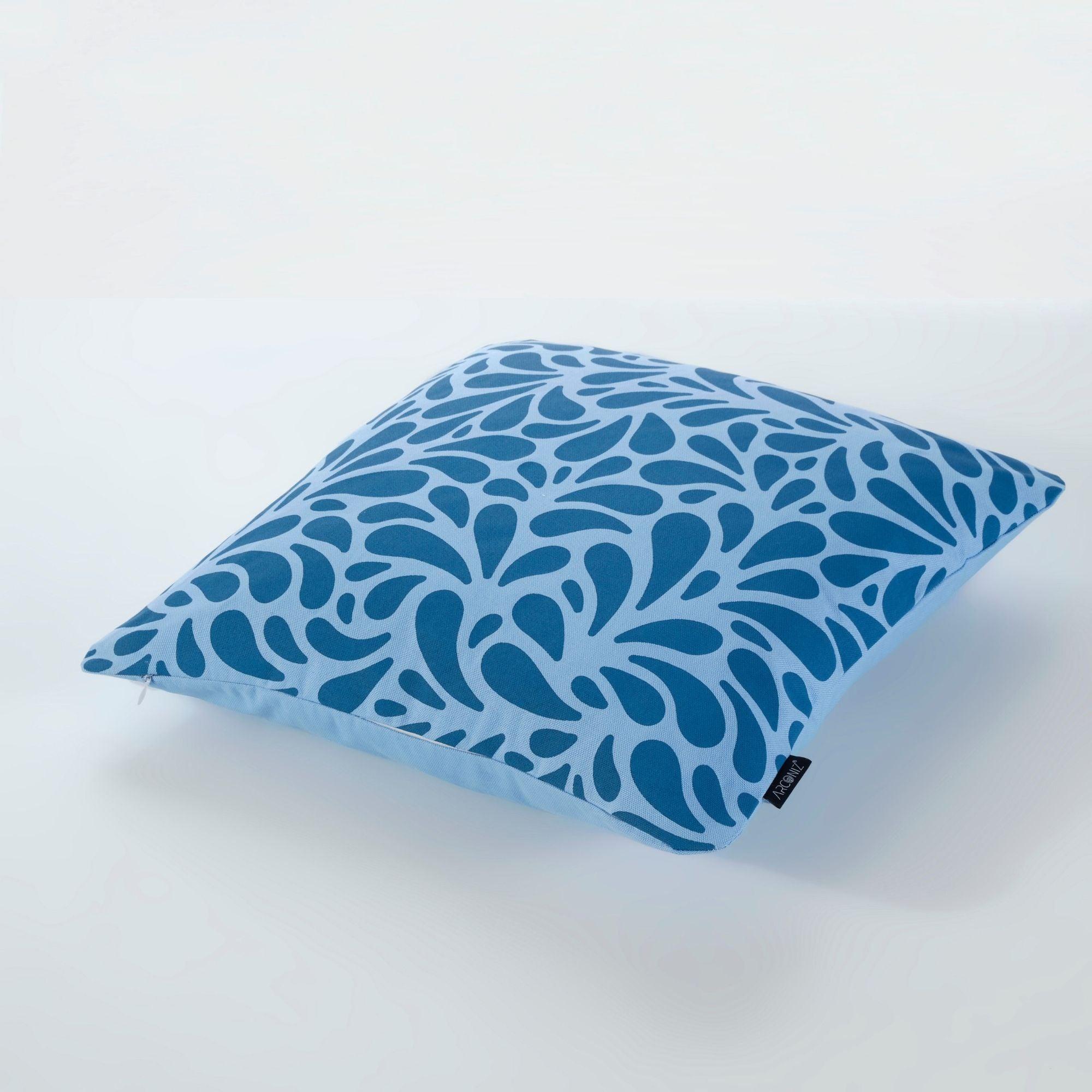 Floral Cotton Pillow Covers - THR-COVER-BLU-18.18-1.FLO.2 - Arconiz