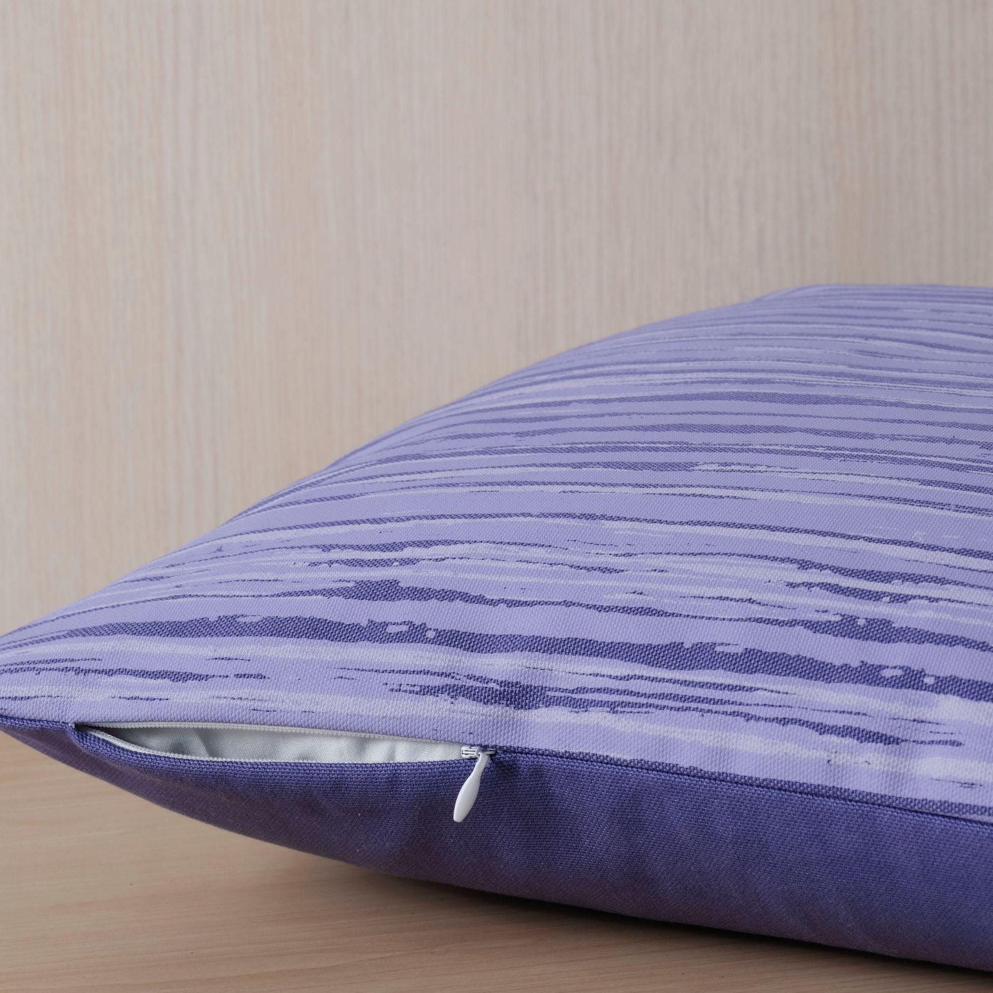 Lilac Linen Texture Cotton Pillow Covers - THR-COVER-LIL-18.18-1.LIN.2 - Arconiz