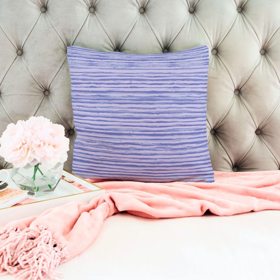 Lilac Linen Texture Cotton Pillow Covers - THR-COVER-LIL-18.18-1.LIN.2 - Arconiz