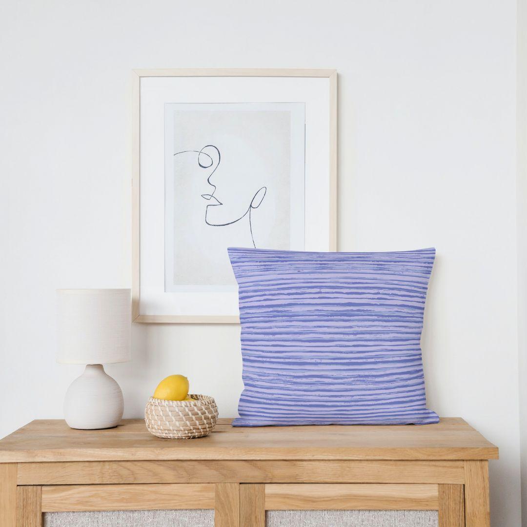 Lilac Linen Texture Cotton Pillow Covers - THR-COVER-LIL-18.18-1.LIN.2 - Arconiz