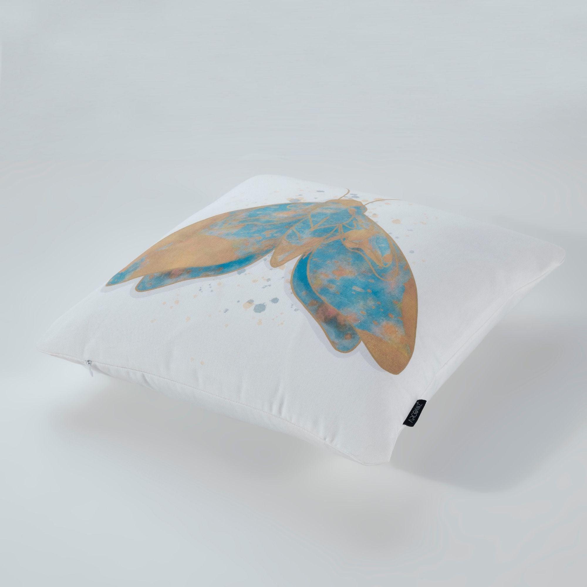 Butterfly Art Cotton Pillow Covers - THR-COVER-WHI-18.18-1.BFLY.2 - Arconiz
