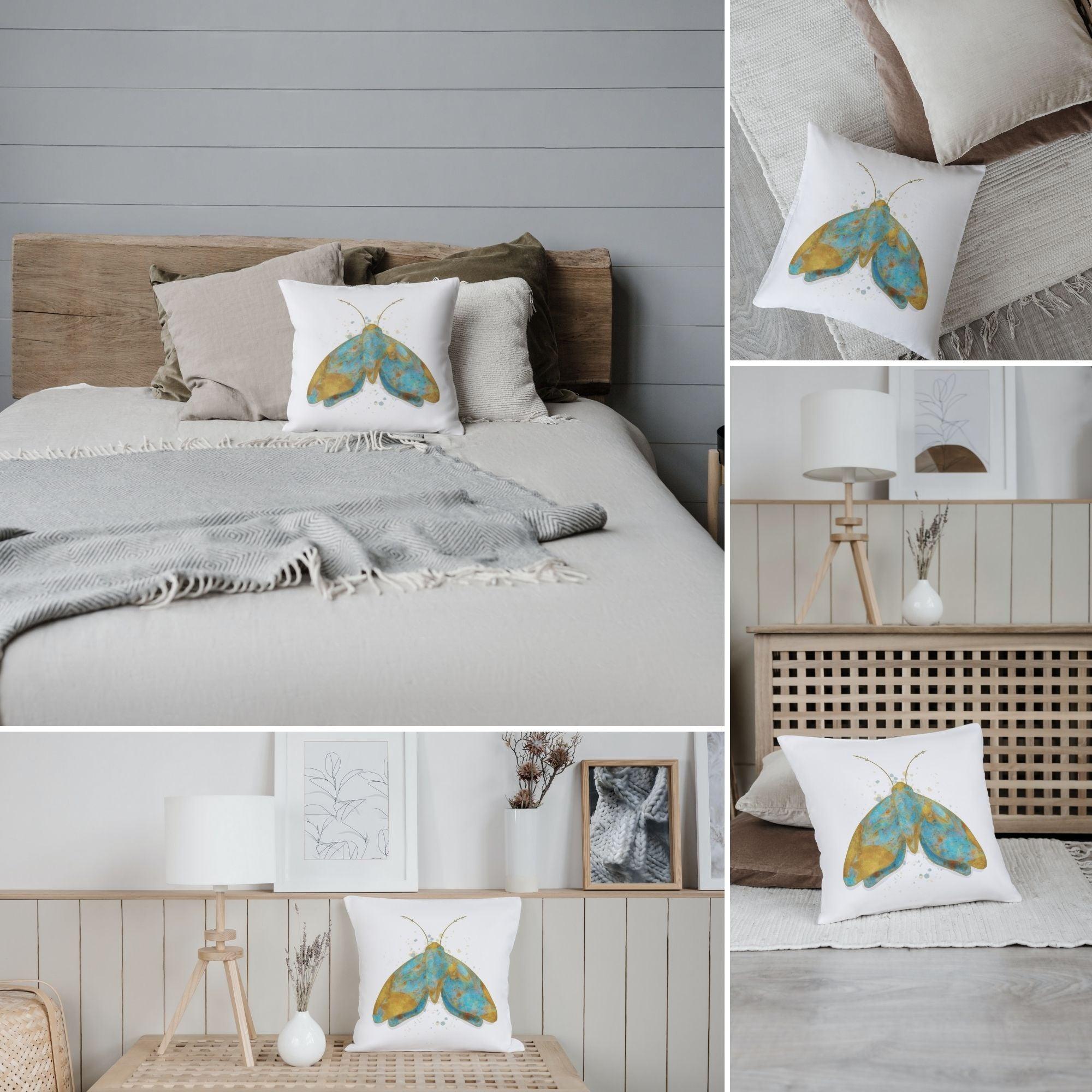 Butterfly Art Cotton Pillow Covers - THR-COVER-WHI-18.18-1.BFLY.2 - Arconiz