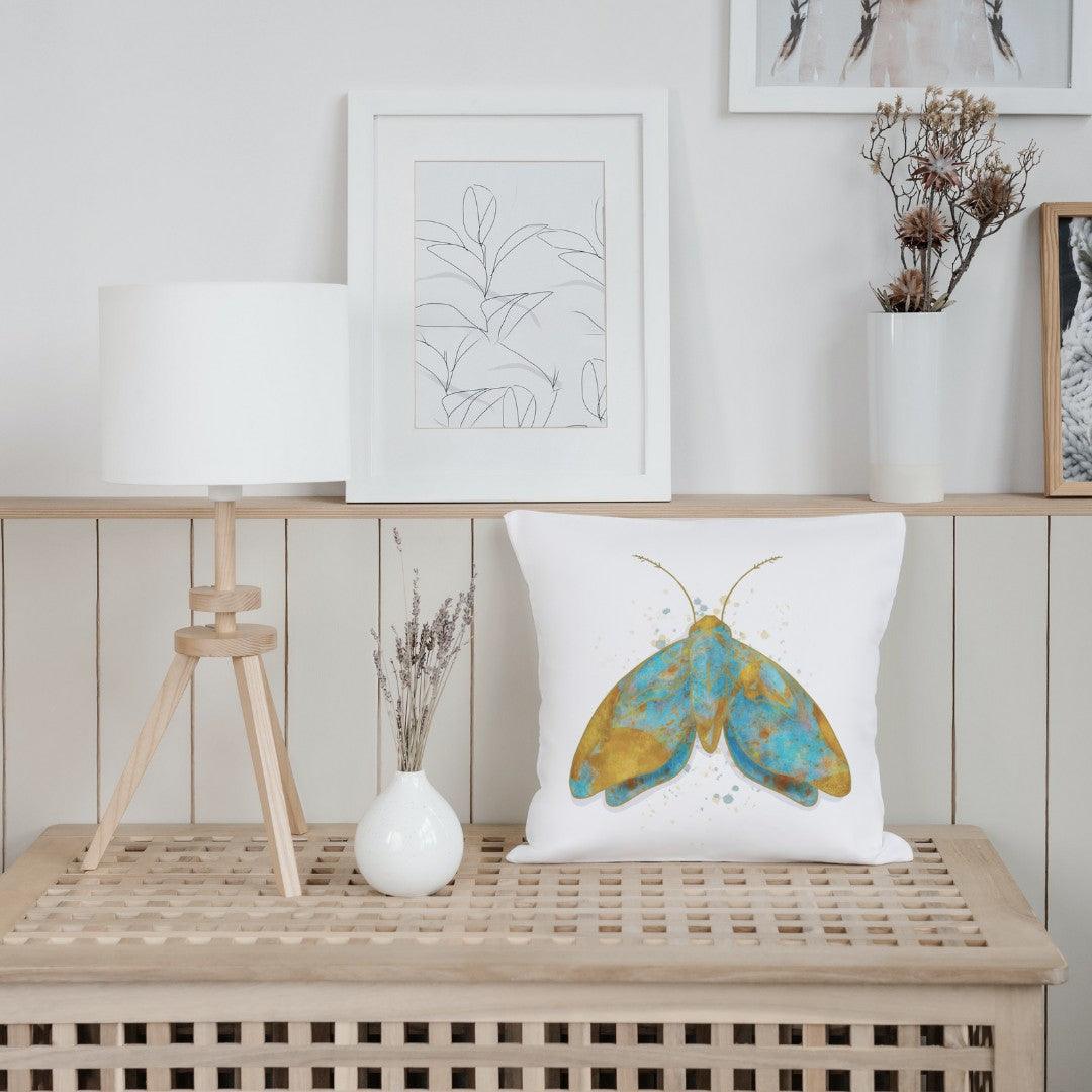 Butterfly Art Cotton Pillow Covers - THR-COVER-WHI-18.18-1.BFLY.2 - Arconiz